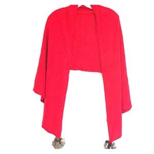 Mudpie Shawl Scarf with fuzzy balls (faux fur)NWOT